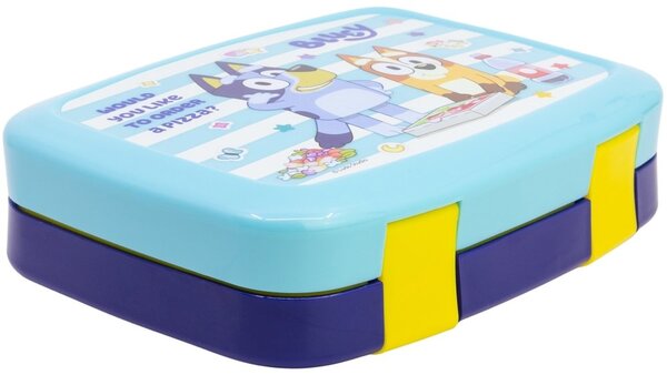 Multibox na desiatu Bluey s 3 priehradkami a táckou