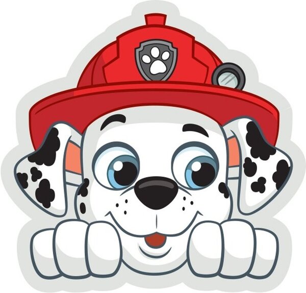 Tvarovaný 3D vankúš Tlapková patrola - Paw Patrol - motív Marshall - 37 x 41 cm