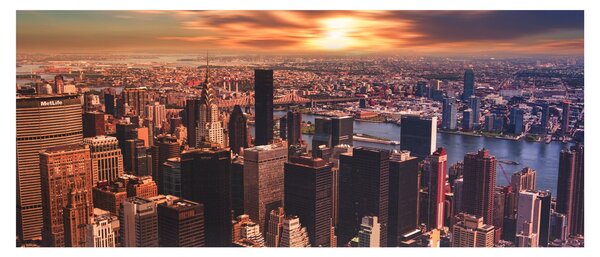 Obraz - Pohľad na metropole (120x50 cm)