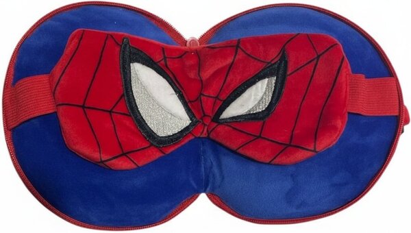 Plyšový cestovný vankúšik s očnou maskou Spiderman
