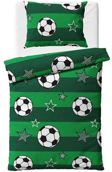 Bavlnené posteľné obliečky Futbalové lopty - 100% bavlna Renforcé - 70x90 cm + 140x200 cm
