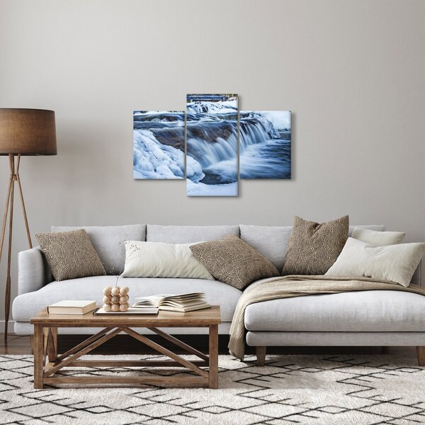 Obraz rieky v zime (90x60 cm)