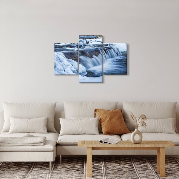 Obraz rieky v zime (90x60 cm)