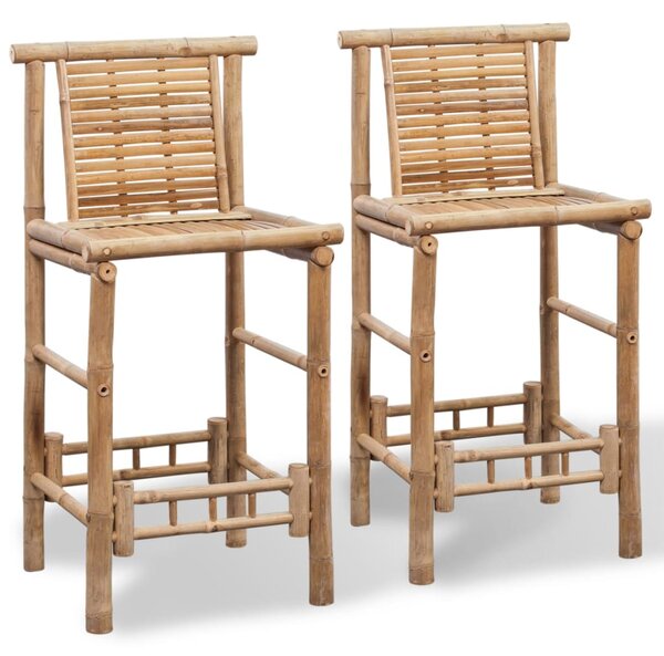 Barové stoličky 2 ks, bambus