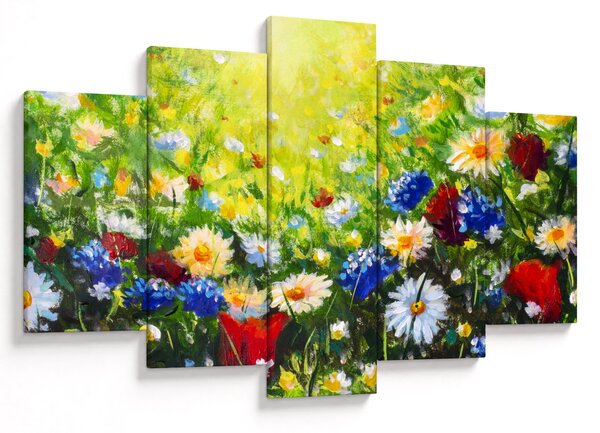 Obraz divokých kvetov (150x105 cm)