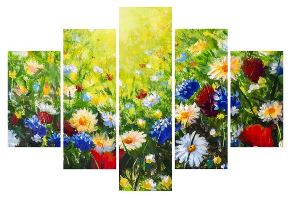 Obraz divokých kvetov (150x105 cm)
