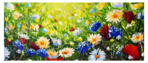 Obraz divokých kvetov (120x50 cm)