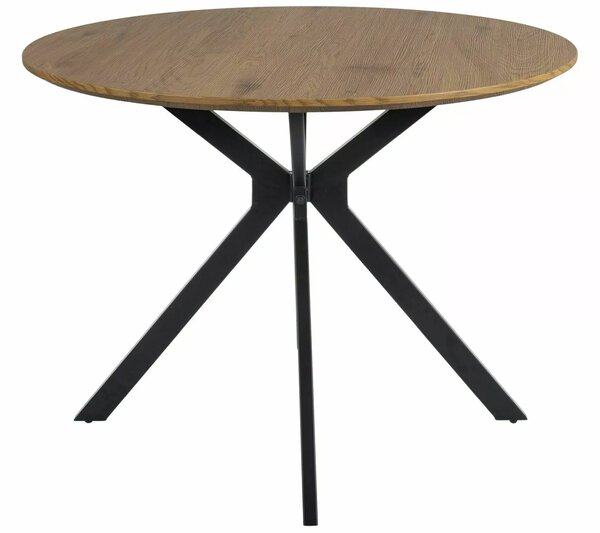 Signal ASTER stôl priemer 100cm, MDF+dyha dub/nohy čierny mat