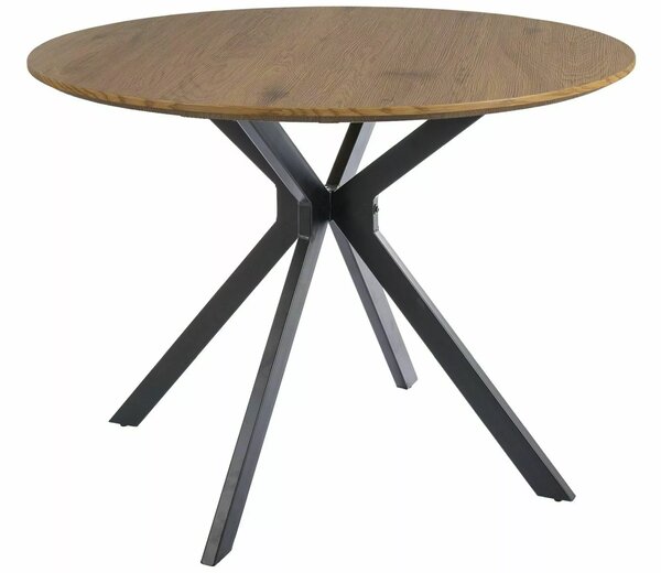 Signal ASTER stôl priemer 100cm, MDF+dyha dub/nohy čierny mat