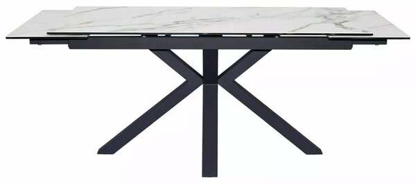 Signal COLUMBUS CERAMIC stôl jedál. 160(240)X90, biela AMBER BIANCO/čierna