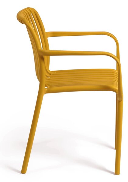 Horčicovožltá záhradná stolička Kave Home Isabellini