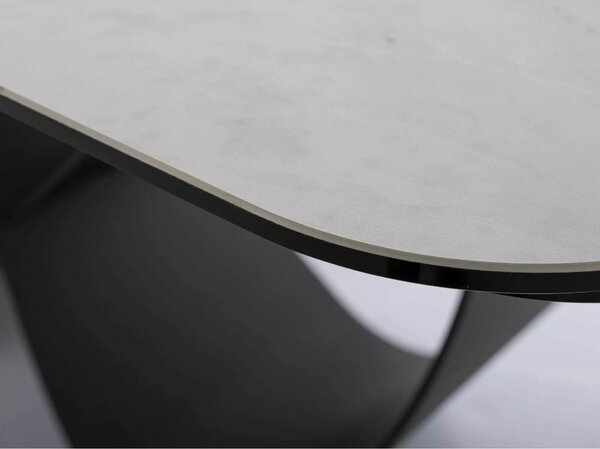 Signal INFINITY CERAMIC stôl jedálenský 160(240)X95,biela NATURE CLOUD/čierna