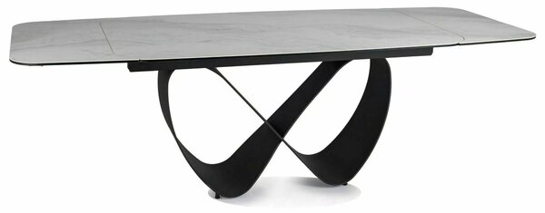 Signal INFINITY CERAMIC stôl jedálenský 160(240)X95,biela NATURE CLOUD/čierna