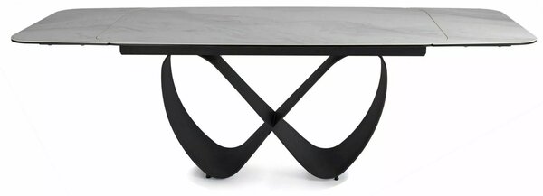 Signal INFINITY CERAMIC stôl jedálenský 160(240)X95,biela NATURE CLOUD/čierna