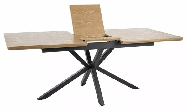 Signal LOGAN stôl jedálenský, 160(200)x90, dub/čierna - NA SKLADE!