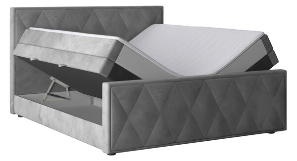 BOXSPRINGOVÁ POSTEĽ, 180/200 cm, svetlosivá MID.YOU - Online Only spálne, Online Only