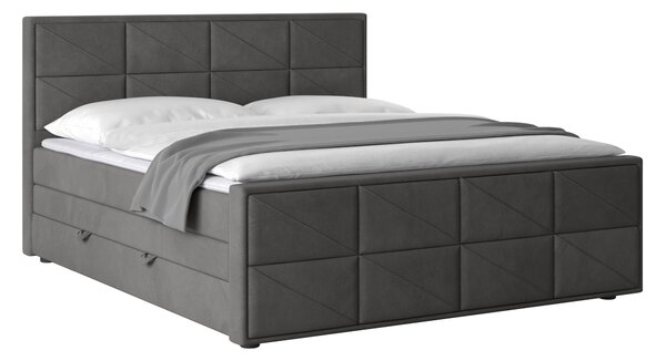 BOXSPRINGOVÁ POSTEĽ, 180/200 cm, antracitová MID.YOU - Online Only spálne, Online Only