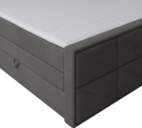 BOXSPRINGOVÁ POSTEĽ, 180/200 cm, antracitová MID.YOU - Online Only spálne, Online Only