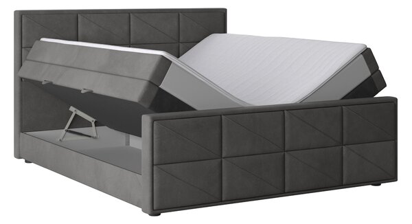 BOXSPRINGOVÁ POSTEĽ, 180/200 cm, antracitová MID.YOU - Online Only spálne, Online Only