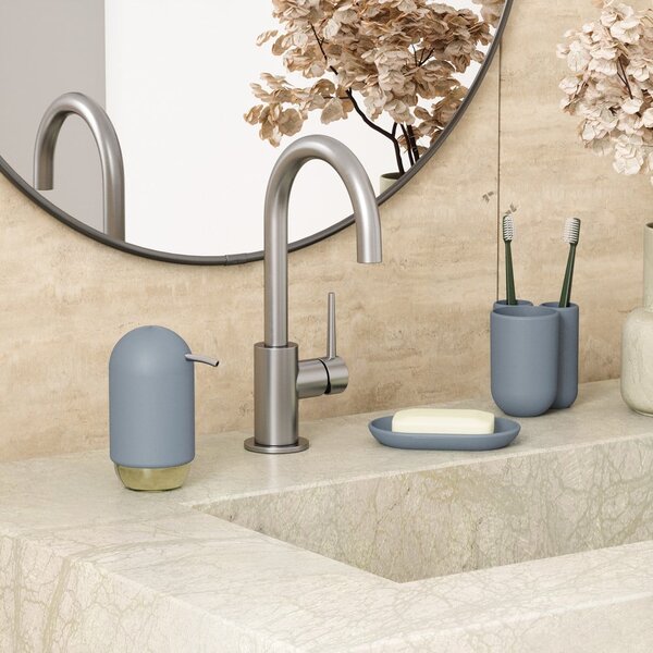 Modrý plastový dávkovač mydla 230 ml Touch – Umbra