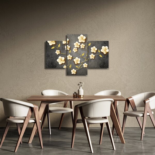 Obraz - Zlatý ker v čiernom pozadí (90x60 cm)