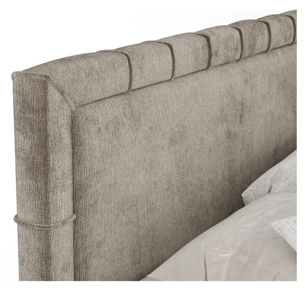 Béžová boxspring posteľ s úložným priestorom 180x200 cm Voyage – Maison de Rêve