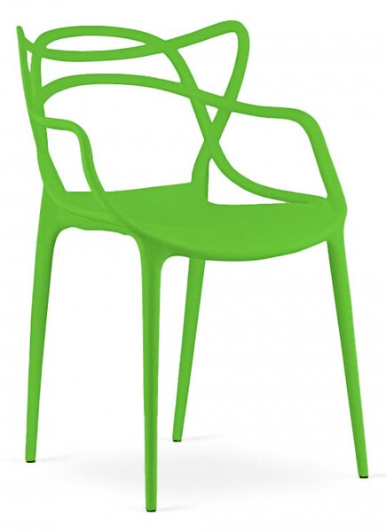 Zelená plastová stolička KATO