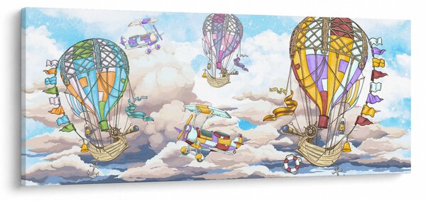 Obraz - Výprava v oblakoch (120x50 cm)