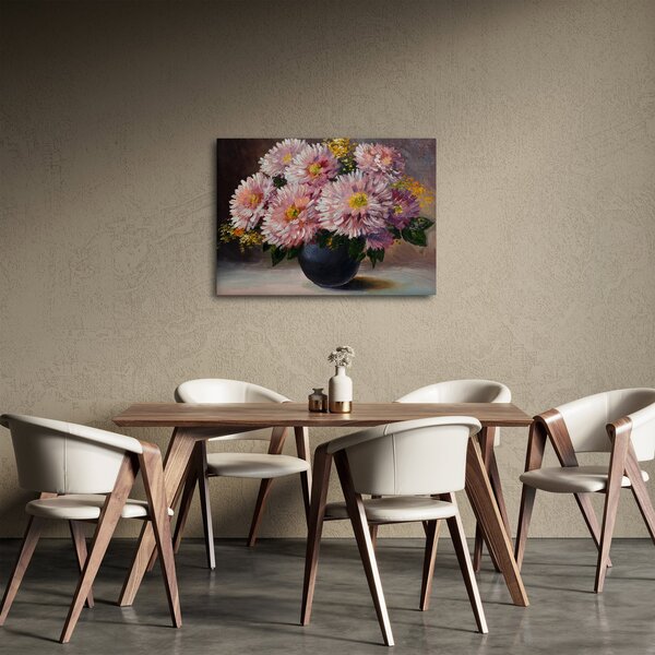 Obraz - Olejomaľba, Kvety vo váze (70x50 cm)