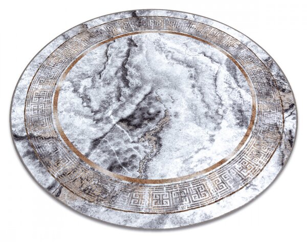 Kusový koberec Ager šedozlatý kruh 100cm