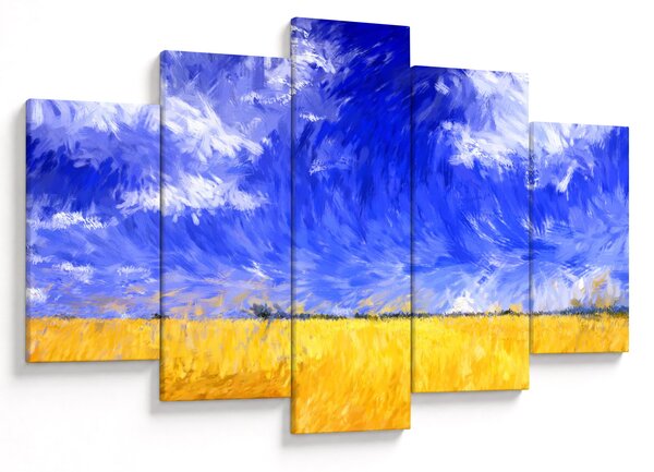 Obraz - Olejomaľba, Zlaté pole (150x105 cm)