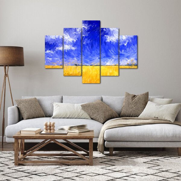 Obraz - Olejomaľba, Zlaté pole (150x105 cm)