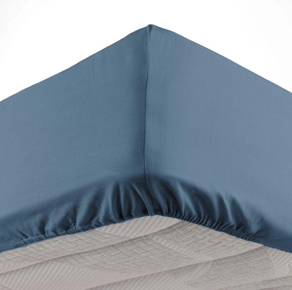 Modrá napínacia plachta z mikrovlákna 140x190 cm Oscar – douceur d'intérieur