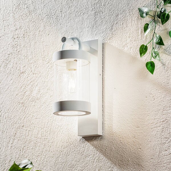Trio Lighting Vonkajšie svietidlo Sambesi súmrakový snímač biela, Biela / opálová, Hliník, Moderný, Nástenné svietidlo