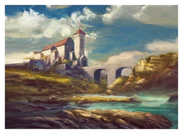 Obraz - Stredoveký hrad (70x50 cm)