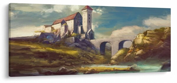 Obraz - Stredoveký hrad (120x50 cm)