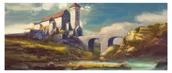 Obraz - Stredoveký hrad (120x50 cm)