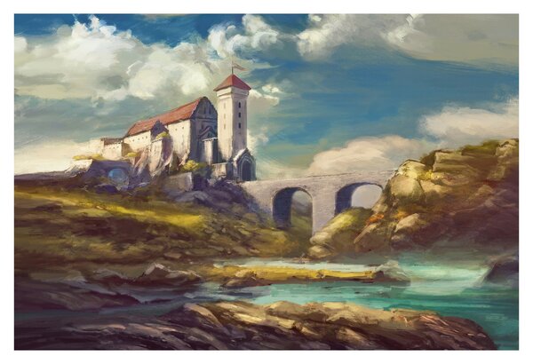 Obraz - Stredoveký hrad (90x60 cm)