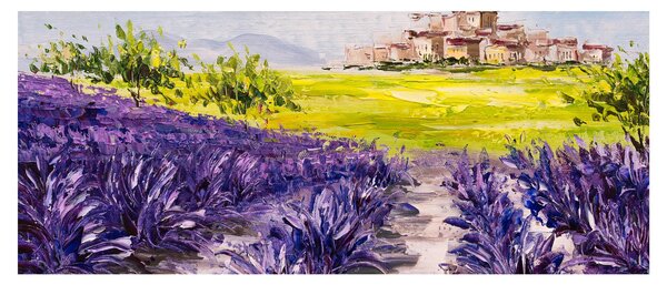 Obraz - Provance, Francúzsko, olejomaľba (120x50 cm)