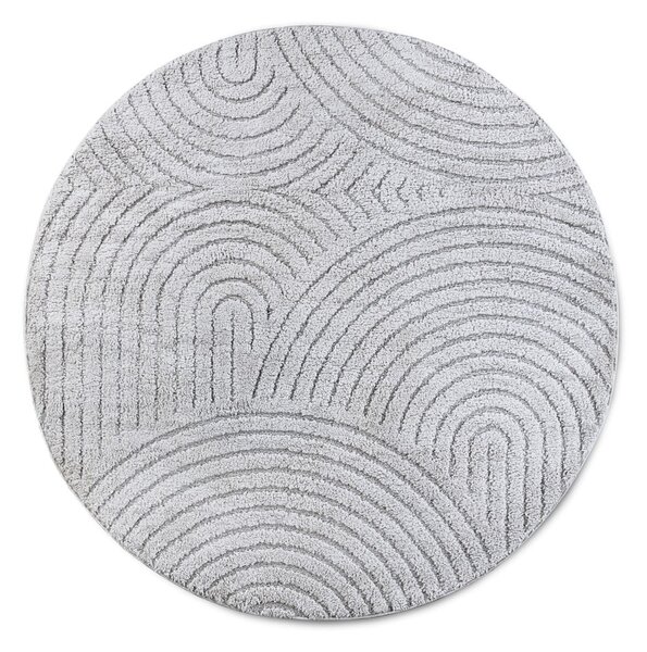 Svetlosivý okrúhly koberec ø 160 cm Panglao New York Light Grey – Elle Decoration