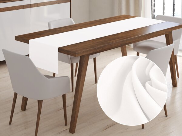 Biante Dekoračný behúň na stôl Rongo RG-032 Krémový biely 20x120 cm