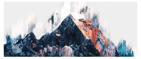 Obraz - Abstraktná hora (120x50 cm)