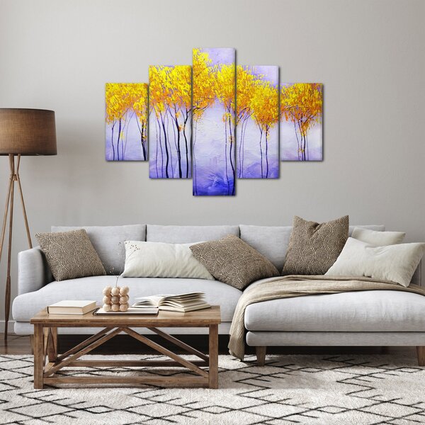 Obraz žltých stromov (150x105 cm)