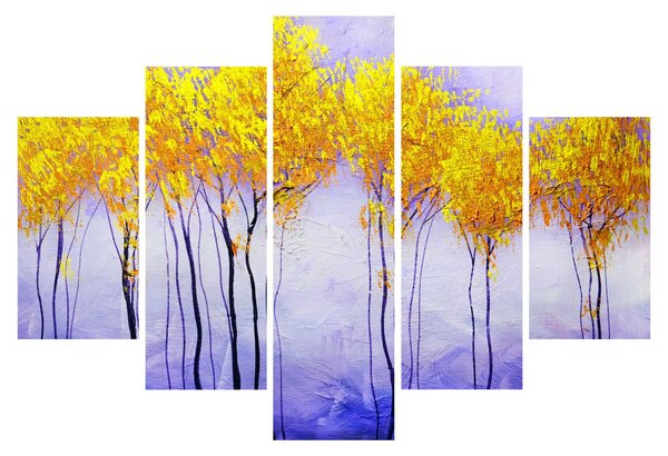 Obraz žltých stromov (150x105 cm)