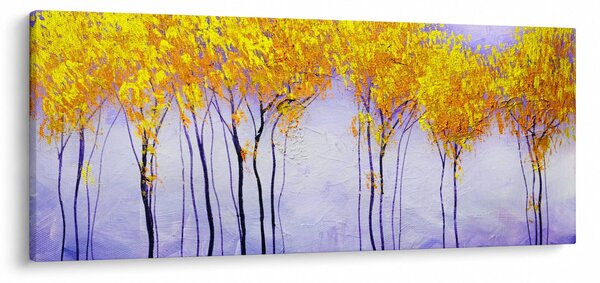 Obraz žltých stromov (120x50 cm)