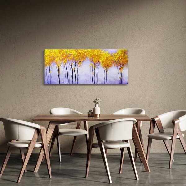 Obraz žltých stromov (120x50 cm)