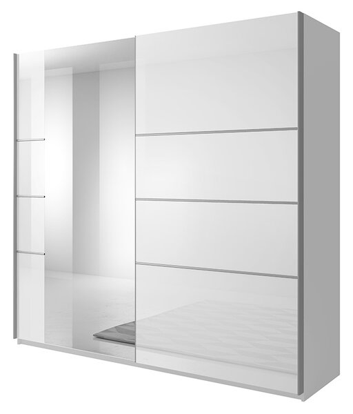 Skriňa s posuvnými dverami Beta Biely/Biely lesk 22981658