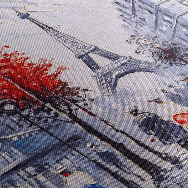 Obraz uličky v Paríži, olejomaľba (120x50 cm)