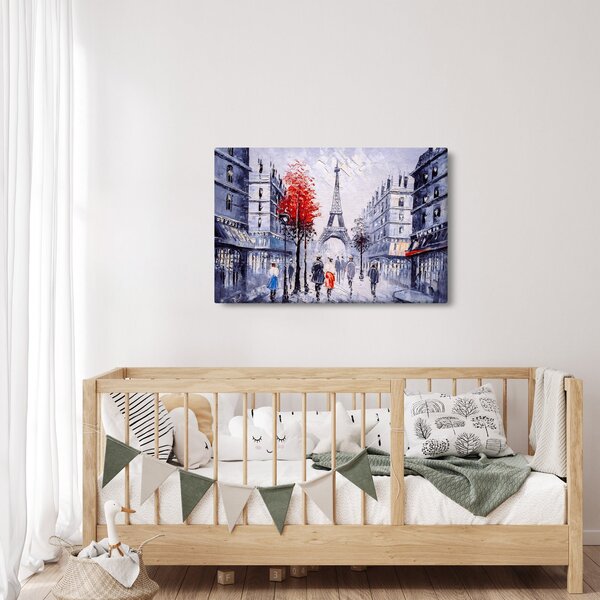 Obraz uličky v Paríži, olejomaľba (90x60 cm)