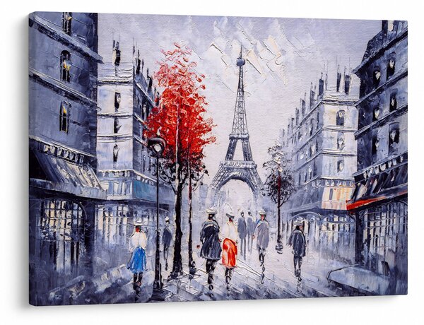Obraz uličky v Paríži, olejomaľba (70x50 cm)